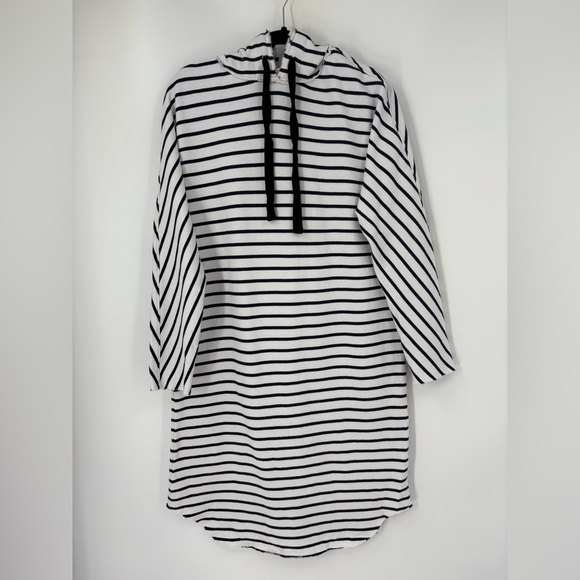Frank & Eileen James Mini Hooded Dress Navy French Stripe NWOT - Picture 2 of 8